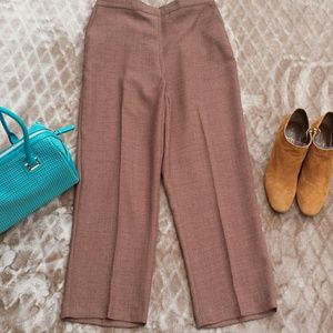 ALFRED DUNNER TWILL PULL-ON FLAT FRONT PANTS